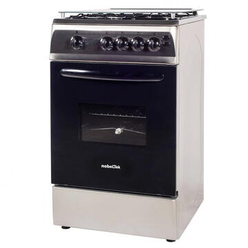 NobeLTek Cooking NLT 5603IX/G1 Aragaz Gaz, 50 cm, 4 arzatoare, Silver