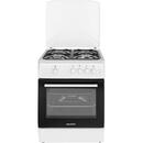 NobeLTek Cooking NLT 6603A/G1 Aragaz Gaz, 60 cm, 4 arzatoare, Alb