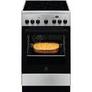 Aragaz Electrolux LKR562055X, Electric, 4 zone de gatit, Cuptor electric, Autocuratare catalitica, SteamBake, Timer, Grill electric, Clasa A, 50 cm, Inox
